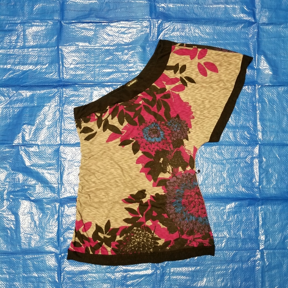 🍭🎄Le Chateau vintage Y2K off shoulder top with floral print - Picture 2 of 5